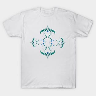 floral symmetrical pattern T-Shirt